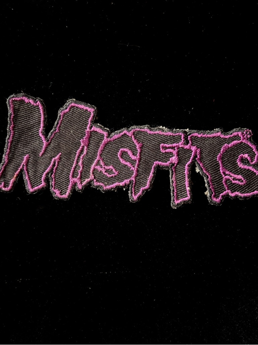 Vintage Misfits Punk Rock Band Logo Embroidered Patch Purple Black Sew On New